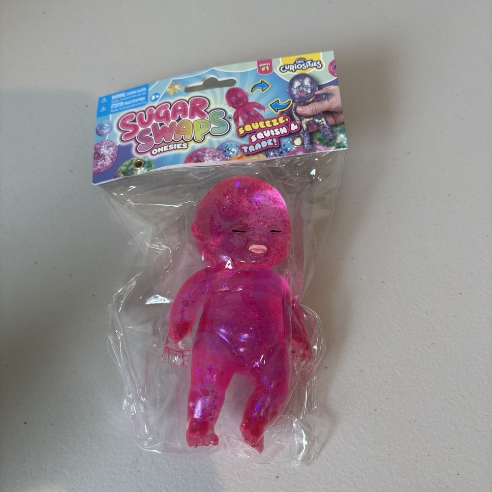 VIRAL  Sugar Swaps Squishy Giant Baby 5inch PINK Glitter
